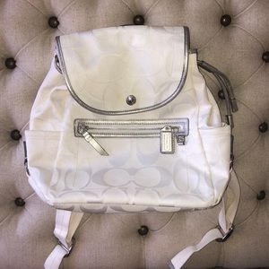 White coach backpack
